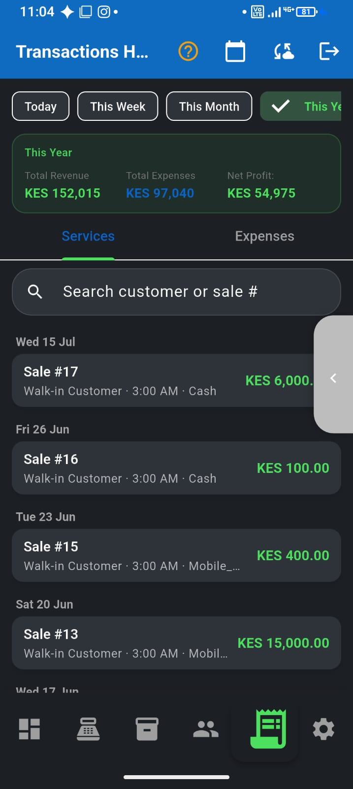 Find a sale and fix mistakes — F-Biz app screenshot